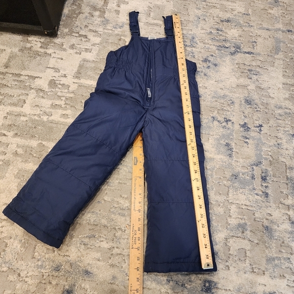 NWT Carters Snow Set Bibs & Puffer Coat Fleece Lined Blue Pink Floral Size S/4 - Picture 15 of 16